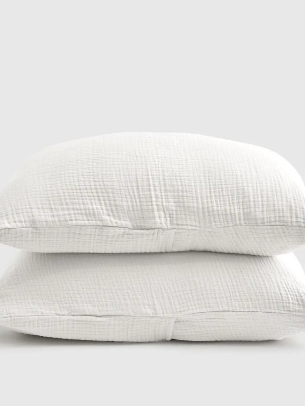 Quince Organic Cotton Set Of 2 White Airy Gauze Shams! Standard (W36)